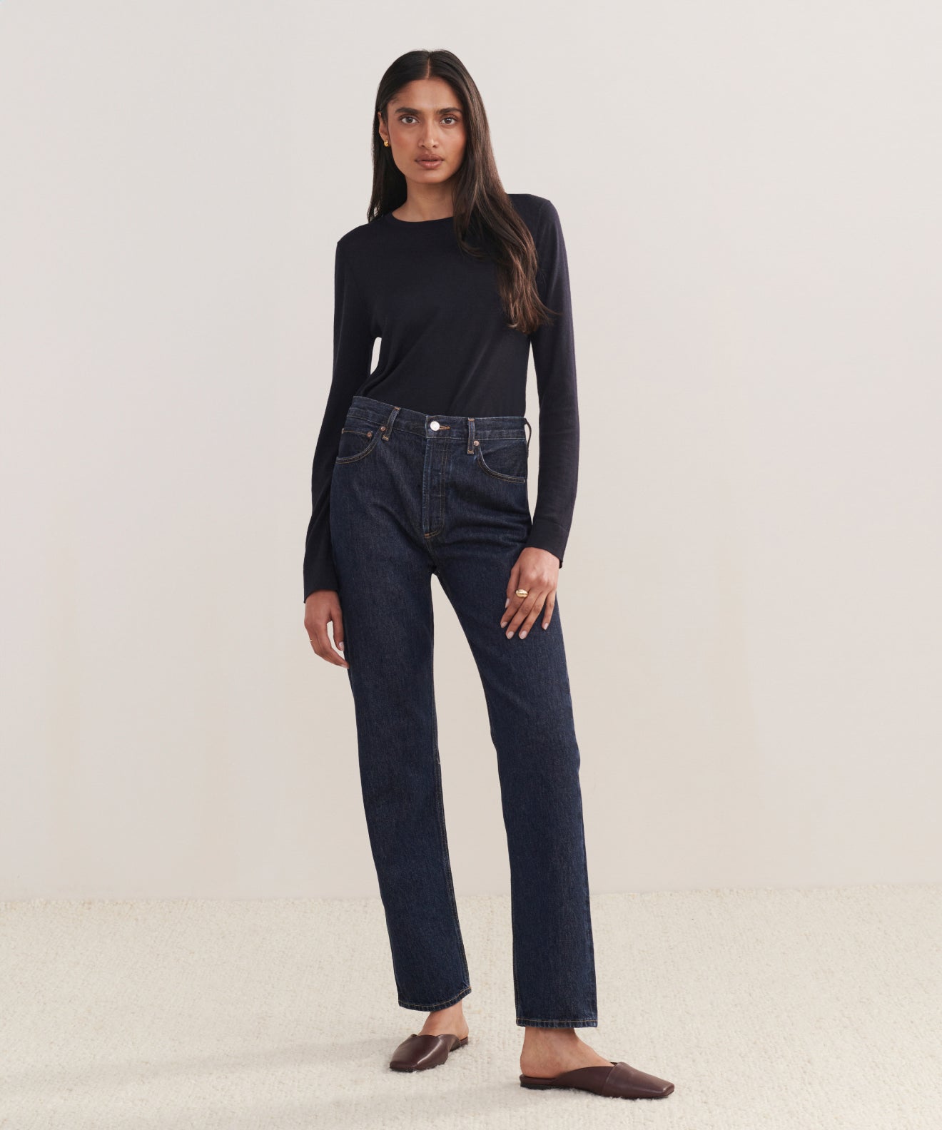 90's Pinch Waist Long Jean