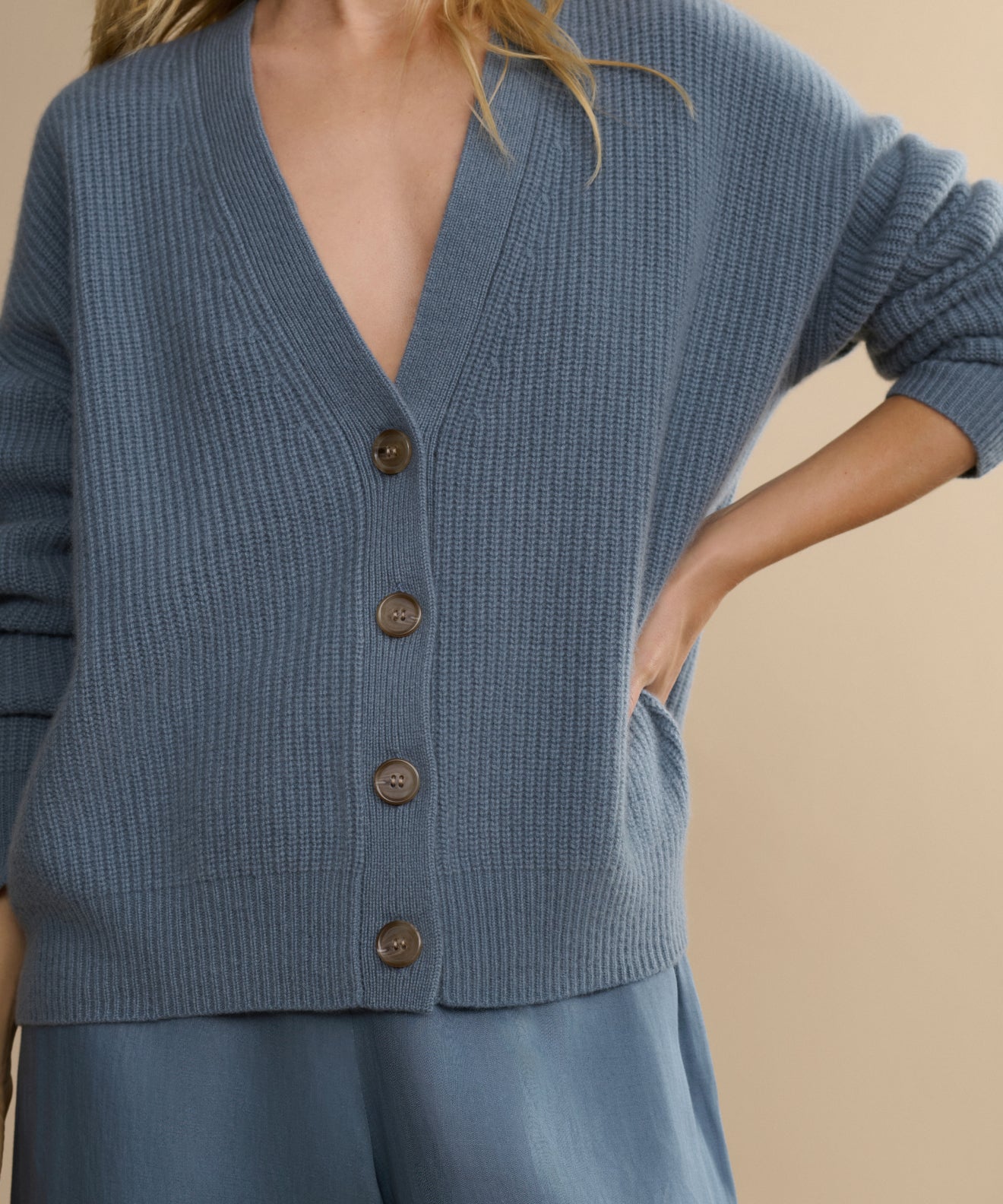 Cropped Cashmere Cocoon Cardigan